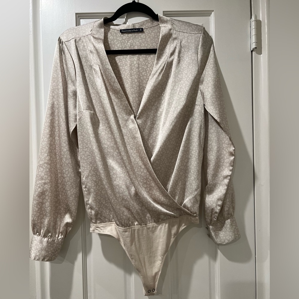 Abercrombie & Fitch Satin Body Suit Blouse